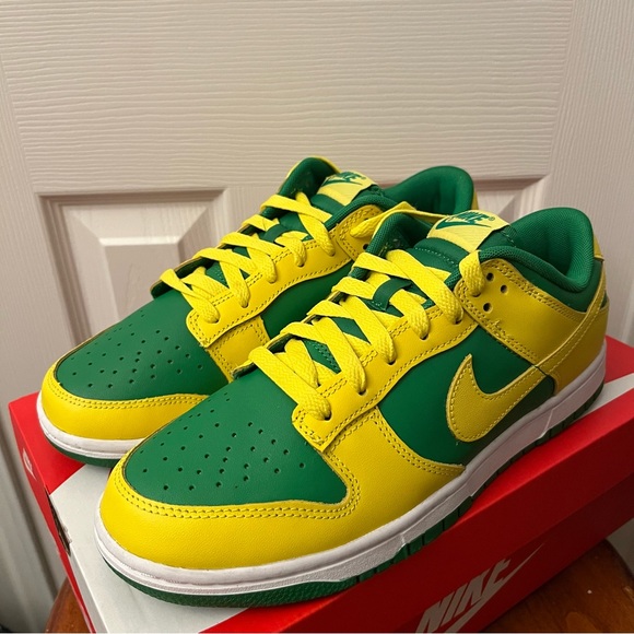 Nike Dunk Low Retro Reverse Brazil Men’s Shoes Size 8.5 DV0833-300 - Picture 1 of 9